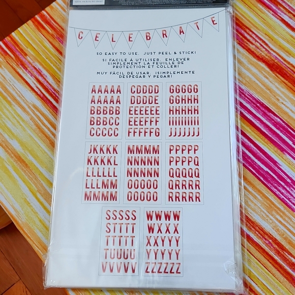 BRAND NEW 208 SHINY RED ALPHABET STICKERS - Picture 2 of 2